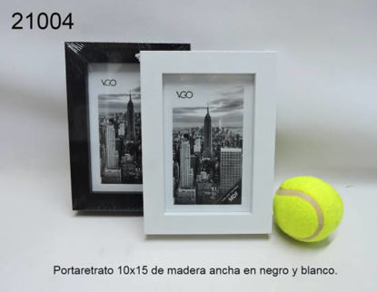 Imagen de PORTARETRATO MADERA ANCHO NEGRO O BLANCO 10X15 7.25